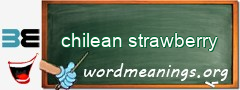 WordMeaning blackboard for chilean strawberry